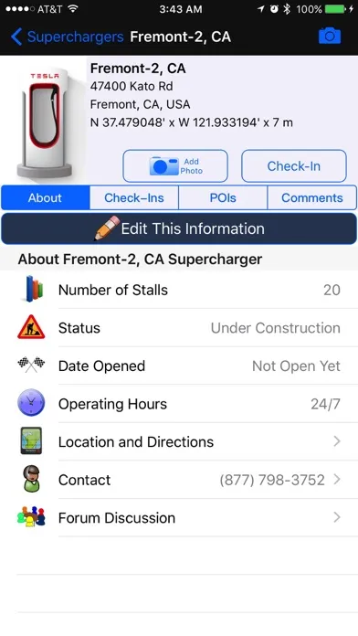 Screenshot di Superchargers For Tesla