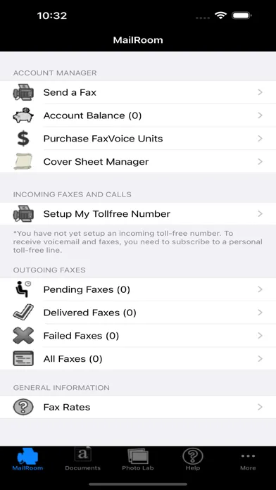 My Toll Free Number + Fax, VM Screenshots