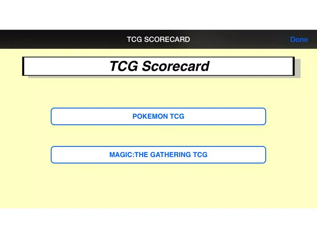 Tangkapan skrin TCG Scorecard iPad 
