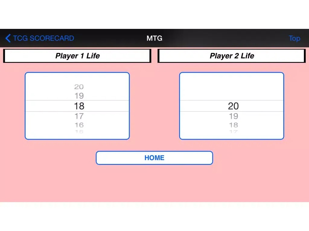 Tangkapan skrin TCG Scorecard iPad 