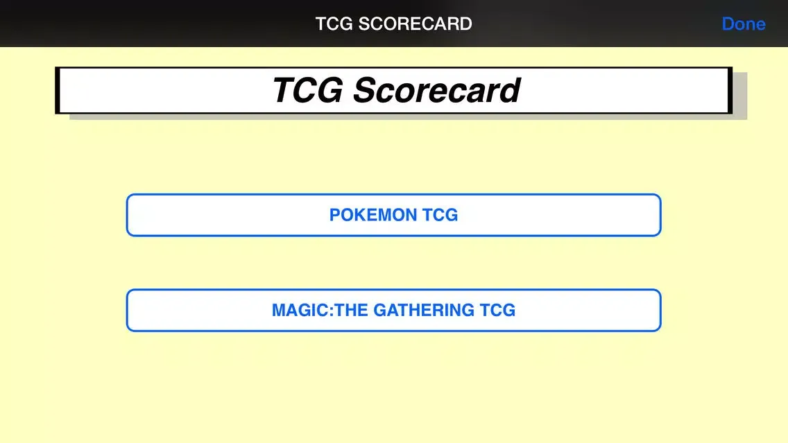 Tangkapan skrin TCG Scorecard