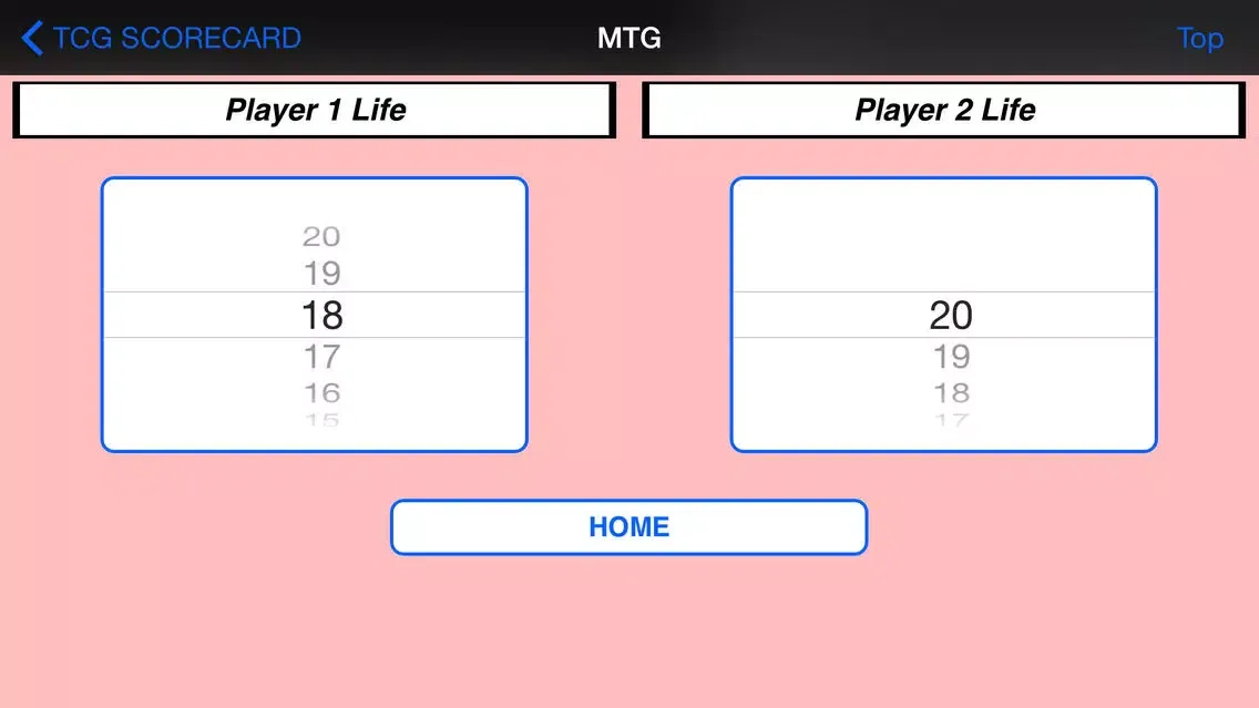 Tangkapan skrin TCG Scorecard