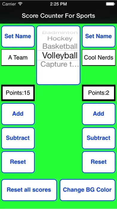 Capturas de tela do Score Counter For Sports