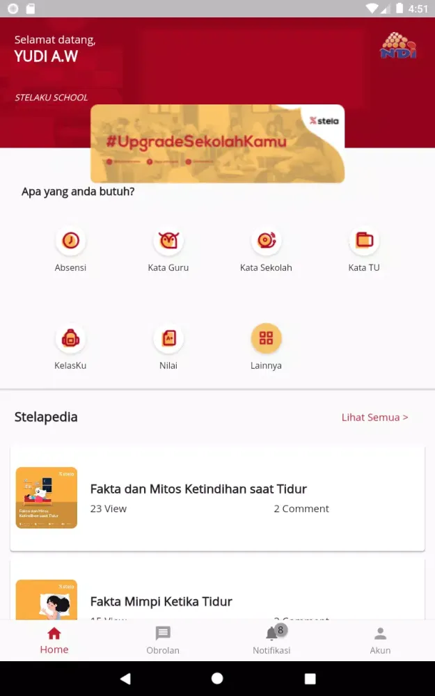 Tangkapan skrin Stela Indonesia