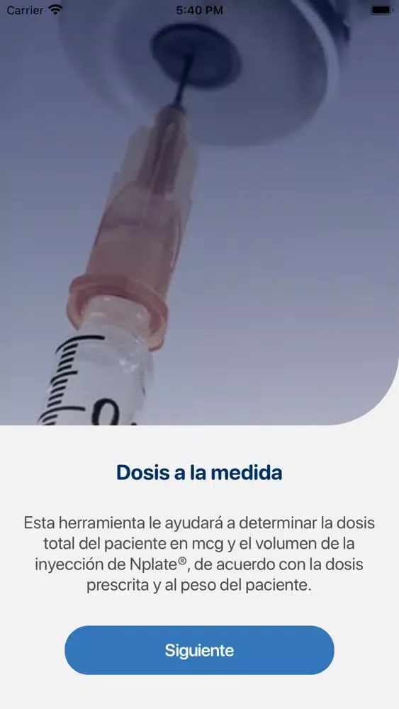 Capturas de tela do Amgen NDosis