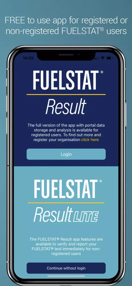 Tangkapan layar FUELSTAT Result