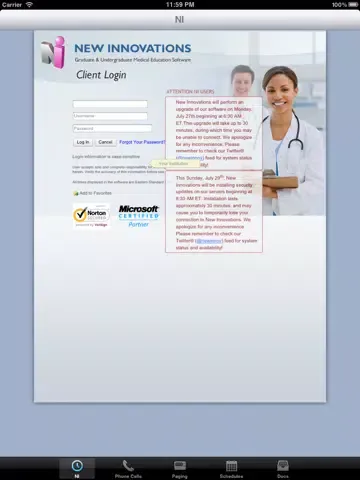 UTHSC IM iPad  Screenshots