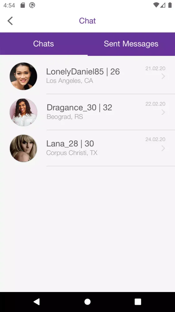 Captures d'écran de TS Dating