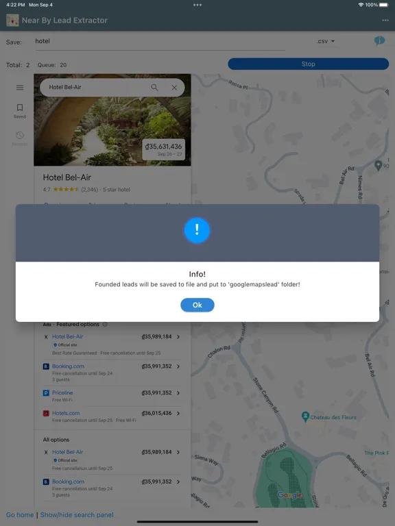 Near By Lead Extractor iPad  스크린샷