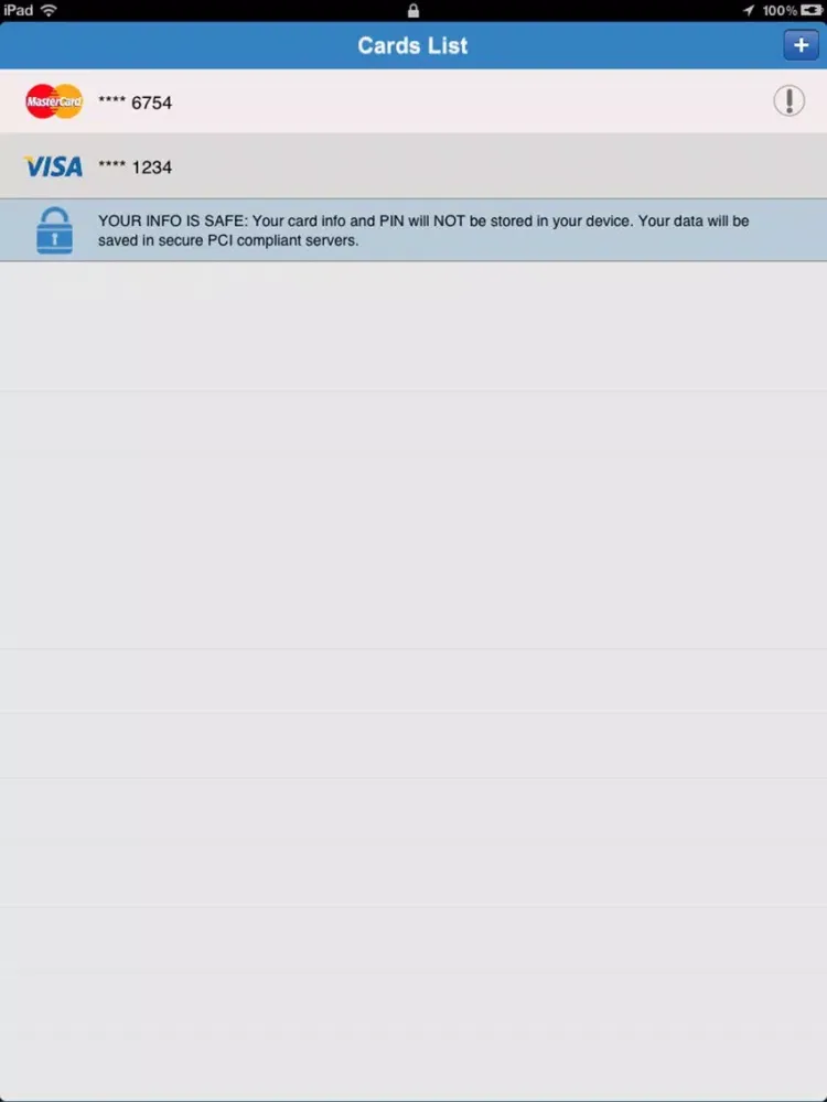 Tangkapan layar Some Wallet iPad 