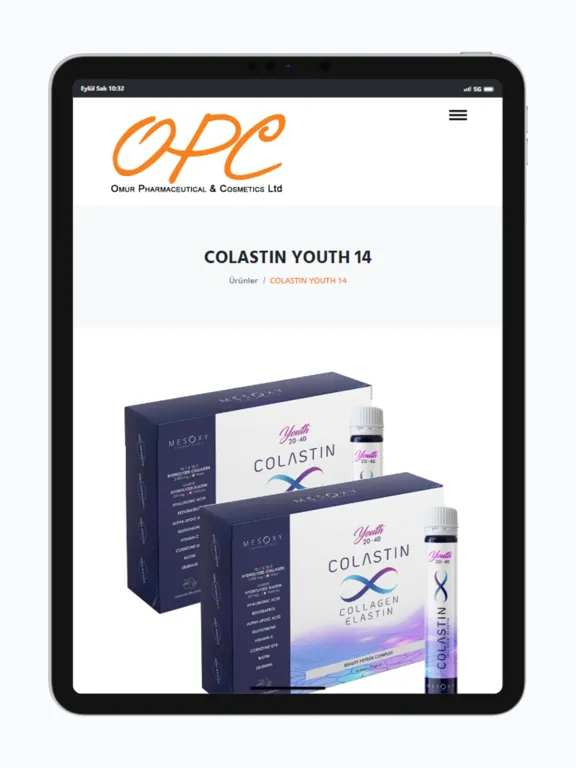 Ảnh chụp màn hình của OmurPharma iPad 