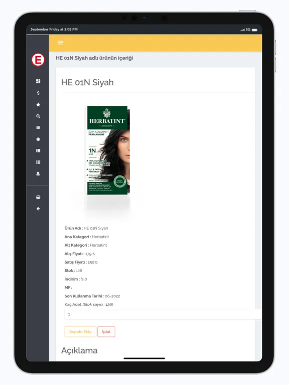 Ảnh chụp màn hình của OmurPharma iPad 