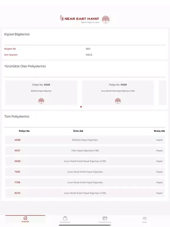 Benim Sigortam iPad  স্ক্রিনশট