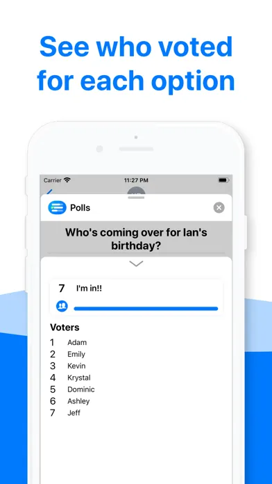 Polls for iMessage 스크린샷