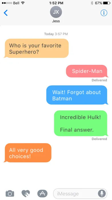ภาพหน้าจอของ Message Makeover for iMessage - Colorful Bubbles