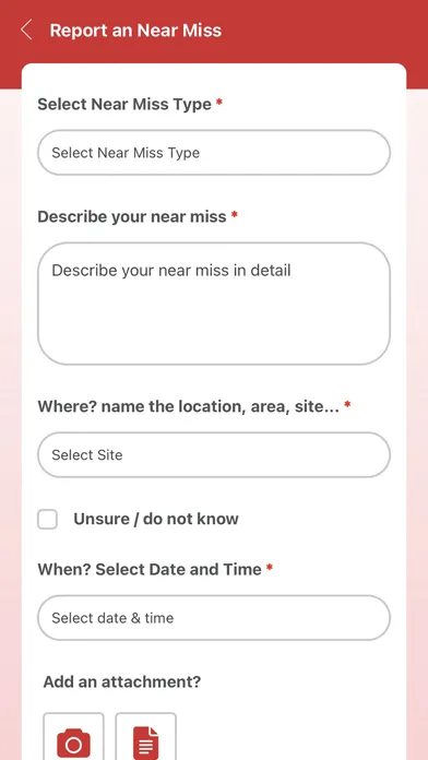 صور ISM Near Miss App