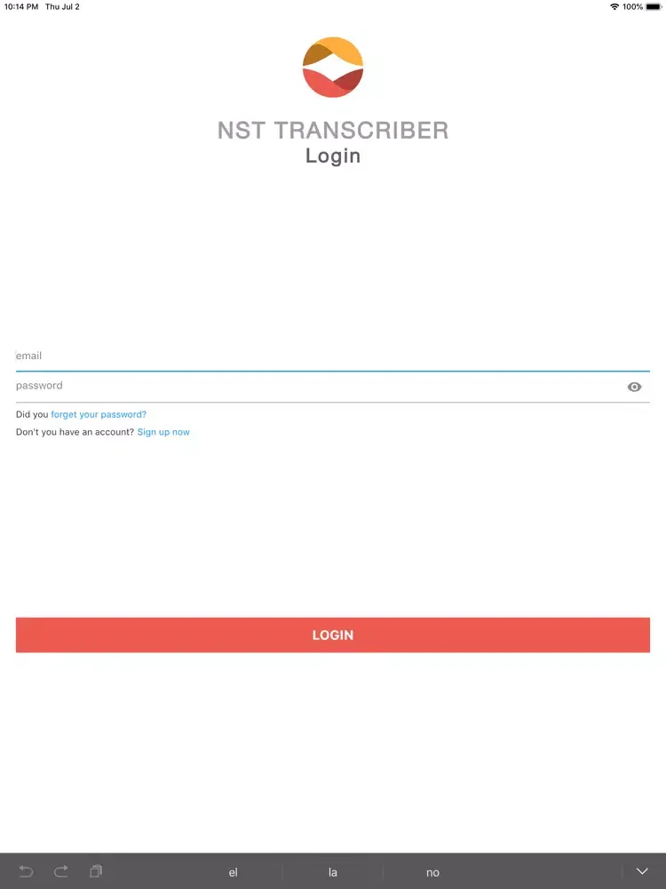 NST Transcriber iPad  스크린샷