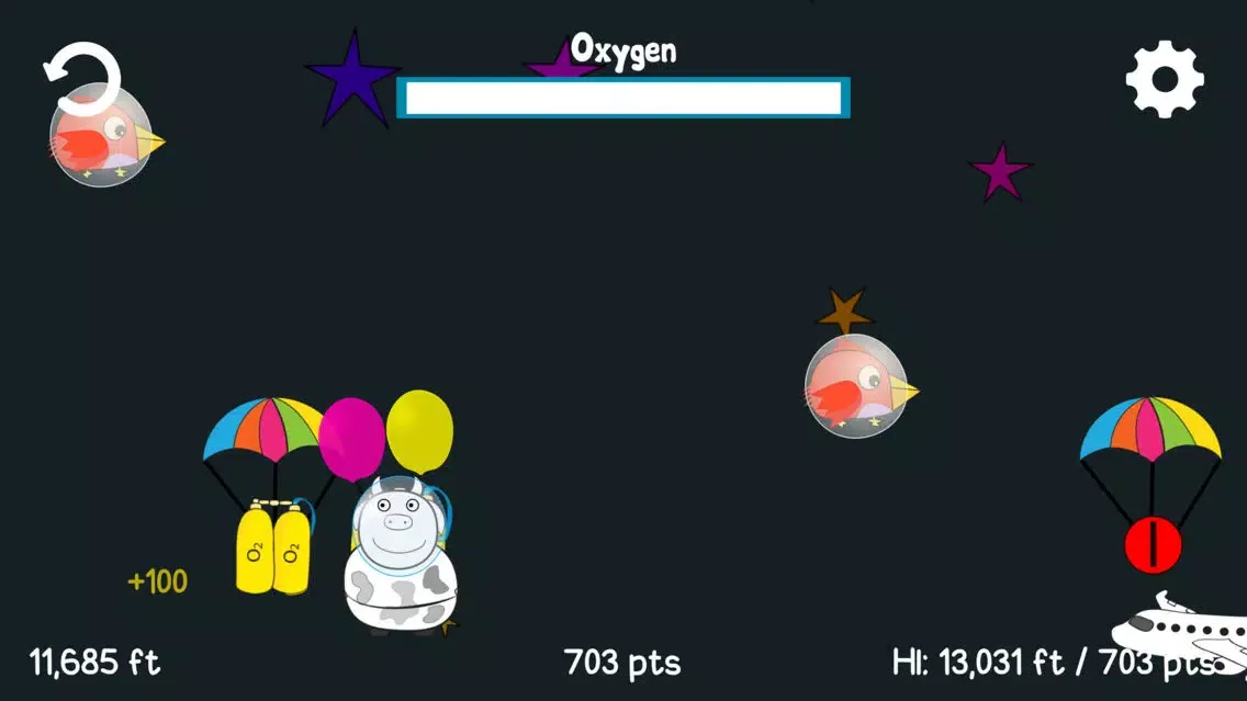 Capturas de tela do Cows in Space: Space-Ox