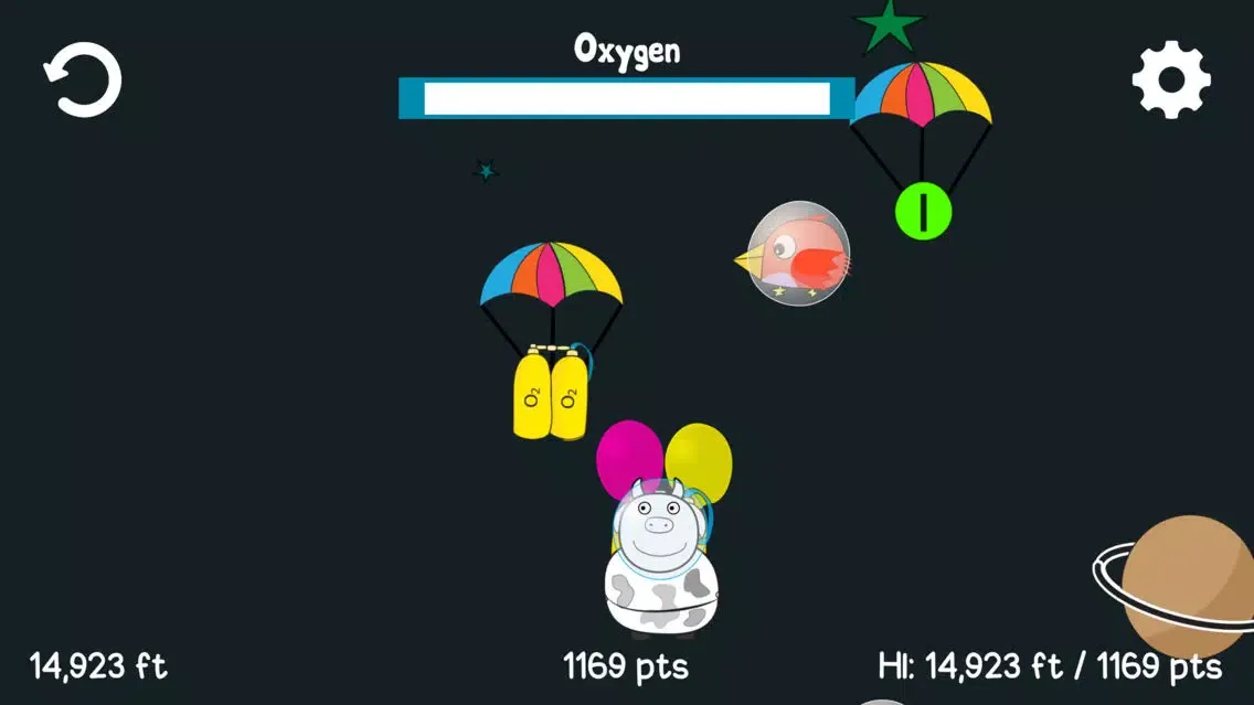 Capturas de tela do Cows in Space: Space-Ox