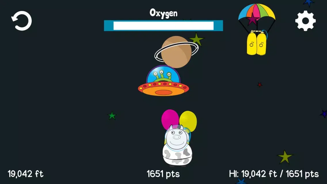 Capturas de tela do Cows in Space: Space-Ox