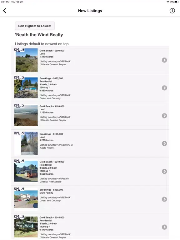 Capturas de pantalla de Neath the Wind Realty iPad 
