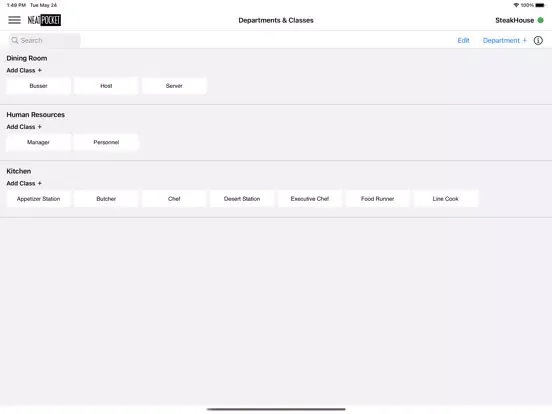 NeatPocket Employee Scheduling iPad 应用截图