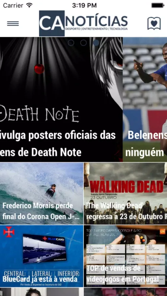 Captures d'écran de CA Notícias
