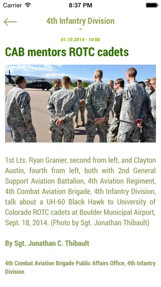 Captures d'écran de Fort Carson Mountaineer Mobile