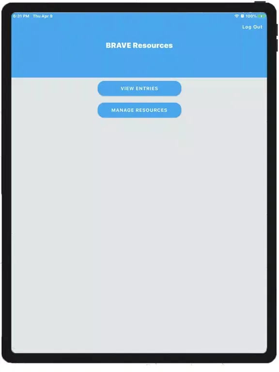 Tangkapan skrin BRAVE Project iPad 