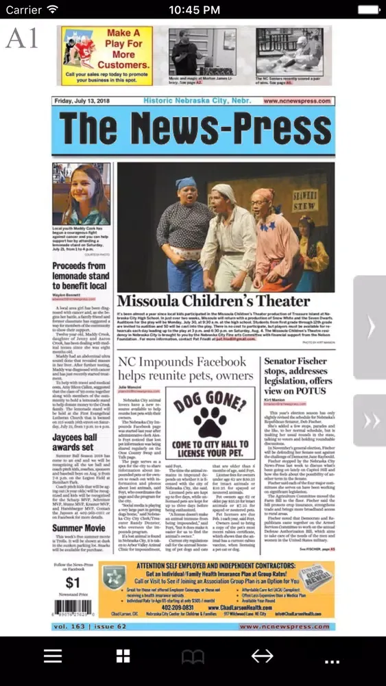 Capturas de pantalla de Nebraska City News-Press