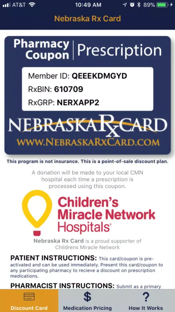 Nebraska Rx Card 스크린샷