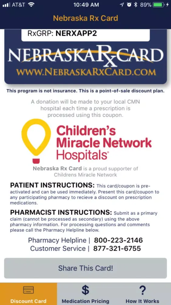 Nebraska Rx Card 스크린샷