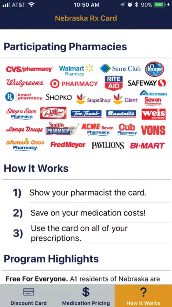 Nebraska Rx Card 스크린샷