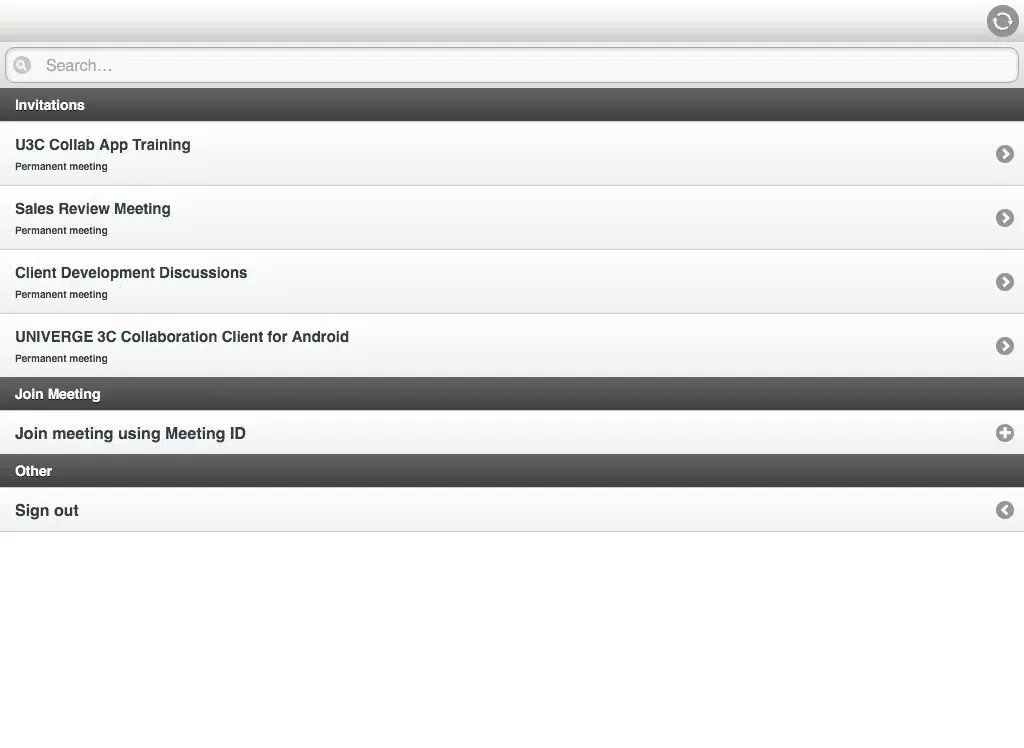 تصاویر UNIVERGE 3C Collaboration Client iPad 