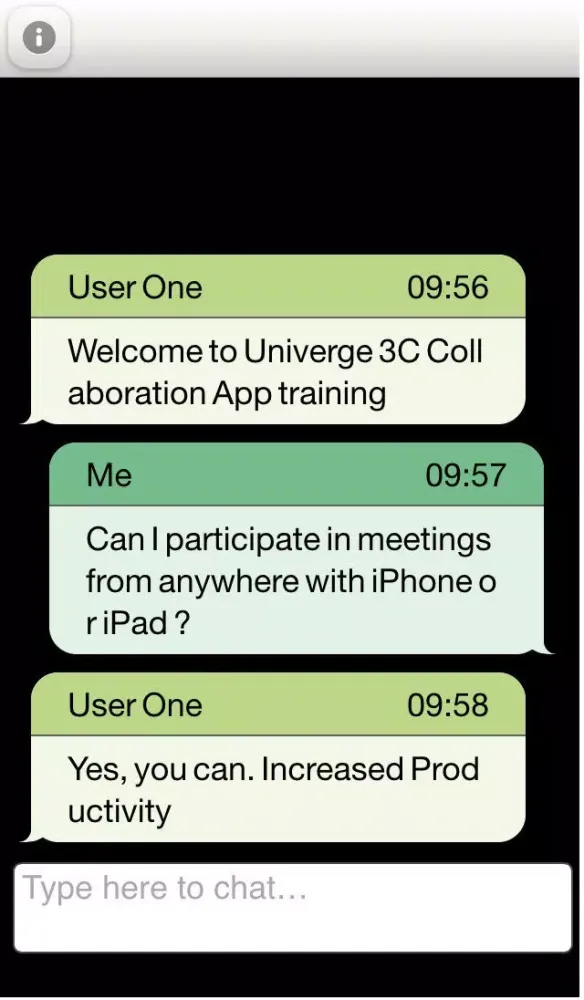 تصاویر UNIVERGE 3C Collaboration Client