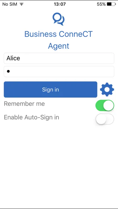 Ảnh chụp màn hình của NEC Business ConneCT Agent