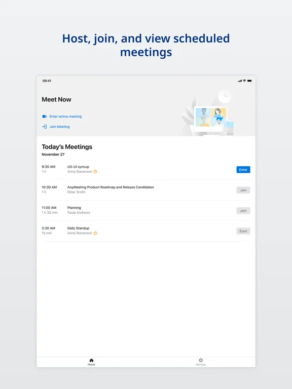 UNIVERGE BLUE™ MEET iPad  Ekran Görüntüleri