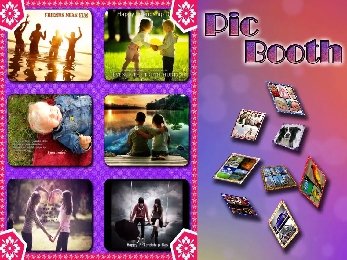Pic Booth - Photo Collage + Picture Frame editor and borders with hd background for Facebook,instagram,Tumblr free iPad Screenshots