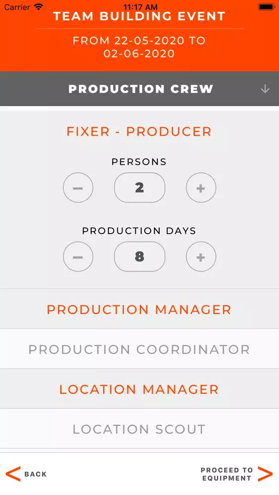 Tangkapan layar Budgeting Tool