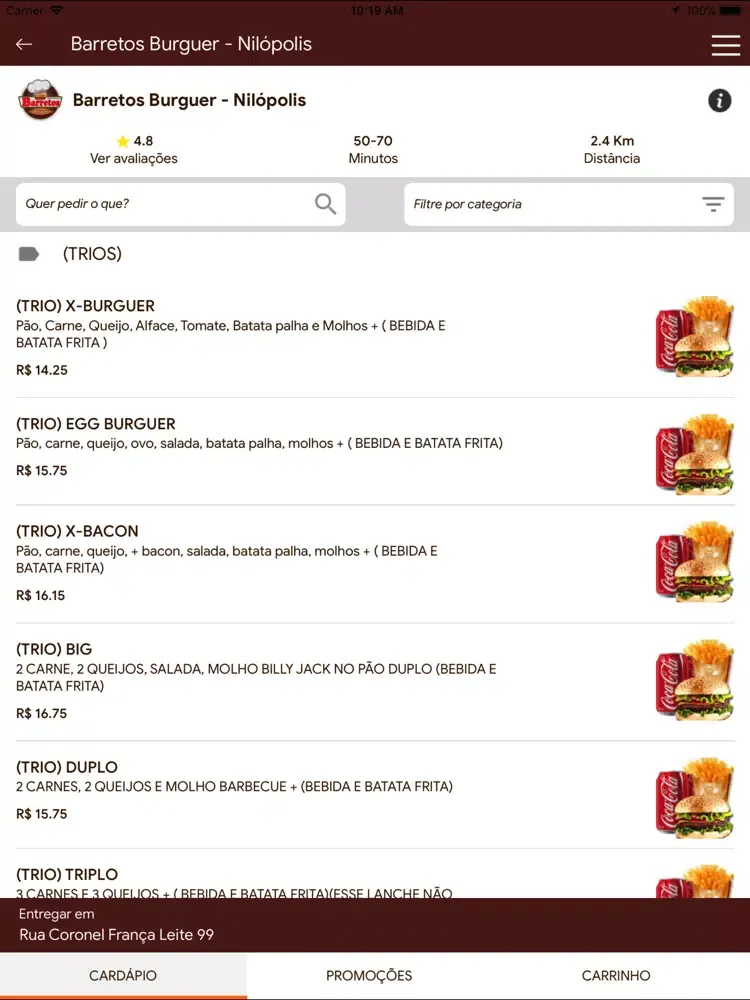 Barretos Burguer iPad  Screenshots