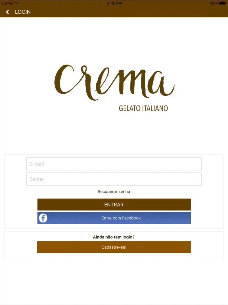 Crema Gelato Italiano iPad  স্ক্রিনশট