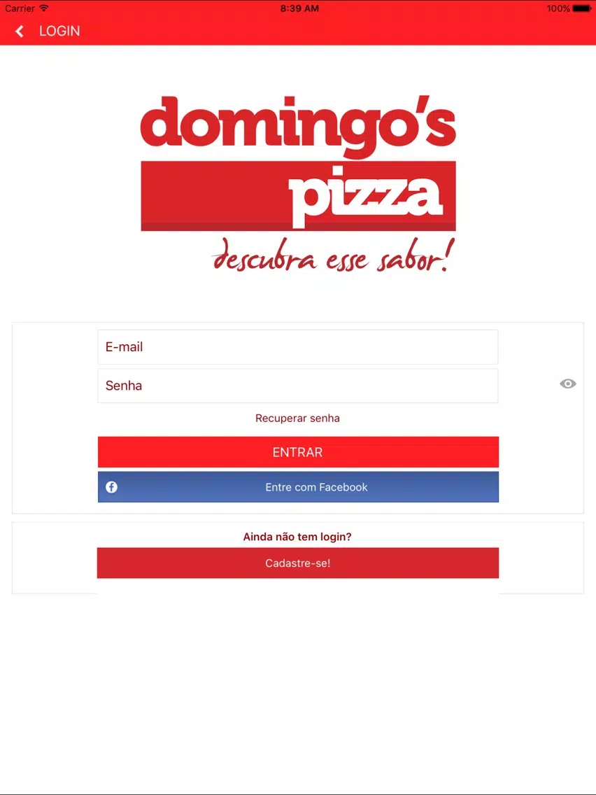 Domingos Pizza iPad  Screenshots