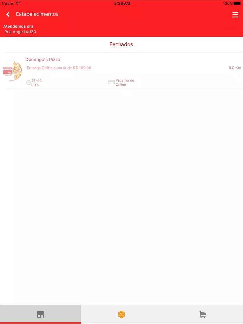 Domingos Pizza iPad  Screenshots