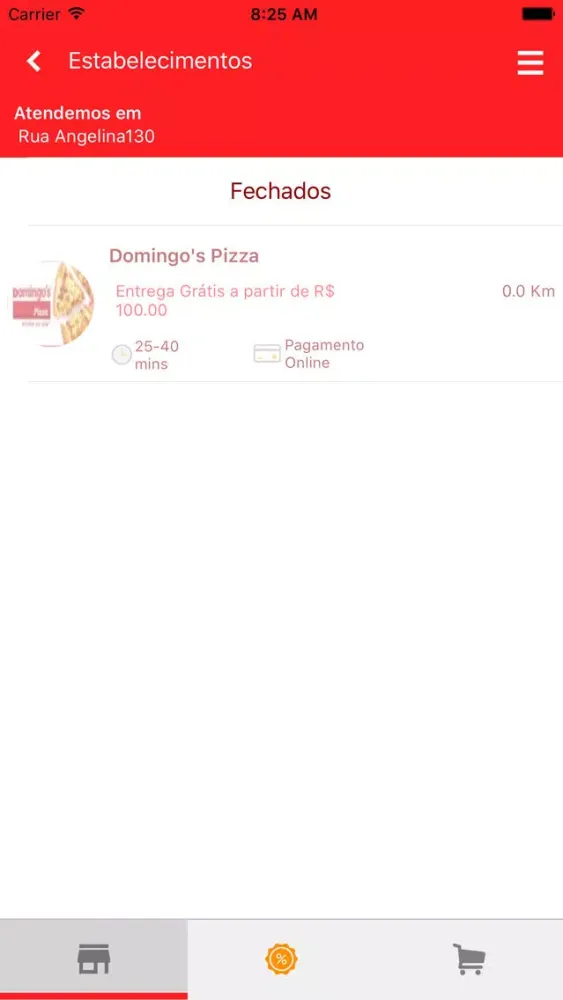 Screenshot di Domingos Pizza
