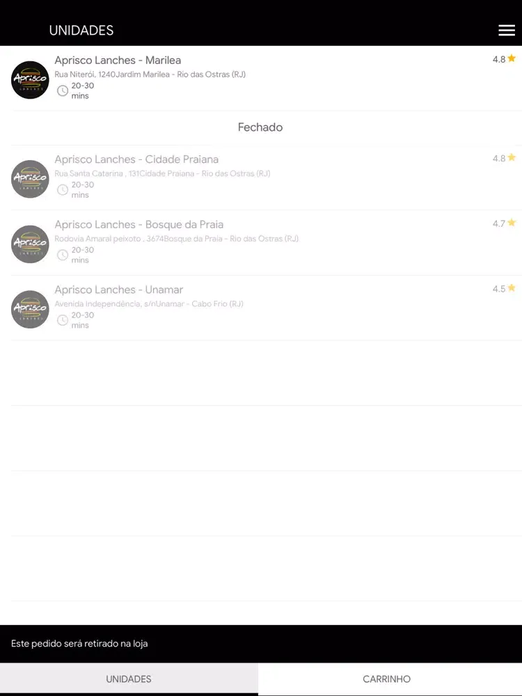 Скриншоты Aprisco Lanches iPad 