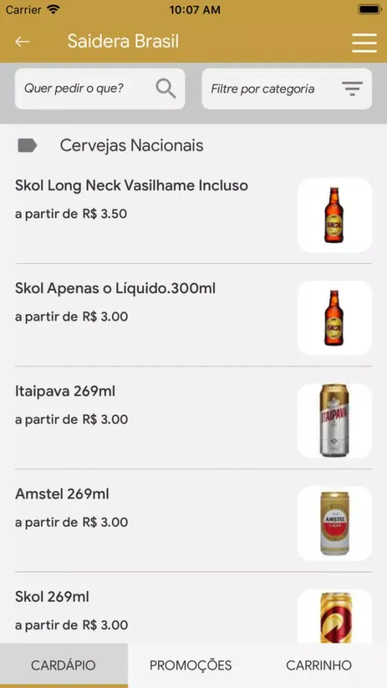 Saidera Brasil - Delivery Screenshots