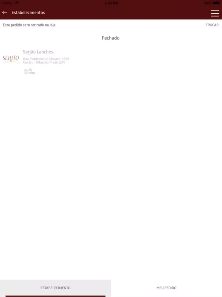 Serjão Lanches iPad 应用截图