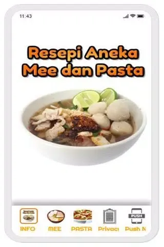 Ảnh chụp màn hình của Resepi Aneka Mee dan Pasta