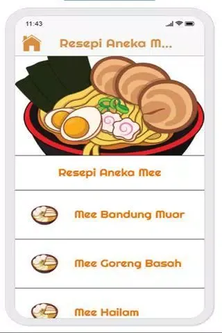 Ảnh chụp màn hình của Resepi Aneka Mee dan Pasta