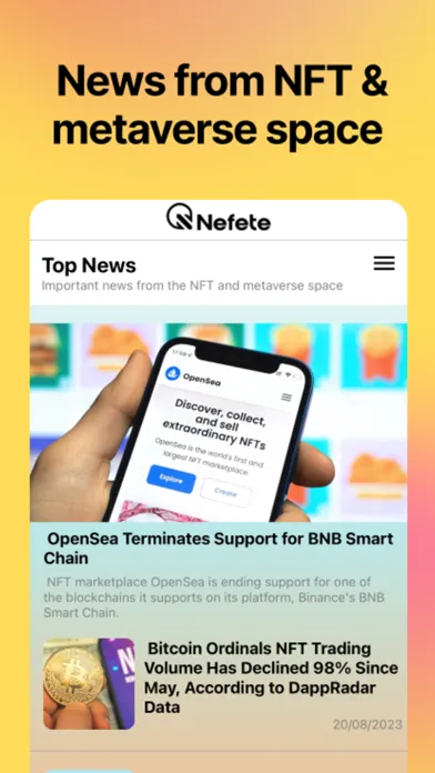 Capturas de tela do Nefete - NFT & metaverse